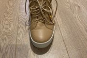 As New, size 9-10, Giuseppe Zanotti Beige Mid Top Trainers