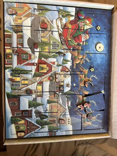 Byers Choice Santas Sleigh Antique Advent Calendar