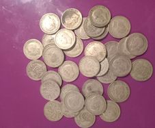 coins .500 6d georV & V1