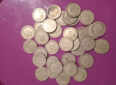 coins .500 6d georV & V1