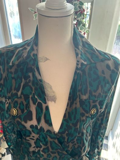 Pinko Emerald Leopard Skin short dress NWT size 12