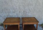 Hard wood side tables
