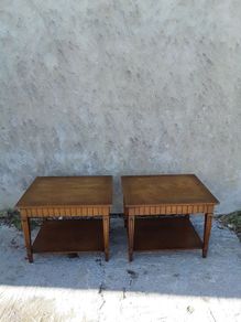 Hard wood side tables