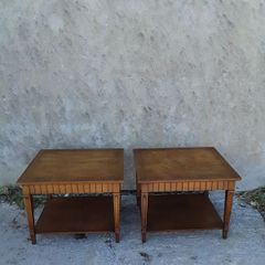 Hard wood side tables