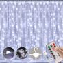 LED Window Curtain Fairy Twinkle Lights, 3mx3m 300leds USB Operated 8 Modes Icicle String Lights with Remote & Timer for Indoor Xmas Party Home Garden Decoration Image 2