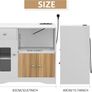 Sideboard for Kitchen, Sideboard with Socket for Microwave, Kitchen Cabinet with Drawers, Storage Cabinet for Dining Room, Kitchen, Living Room, 83 x 40 x 80 cm Image 3