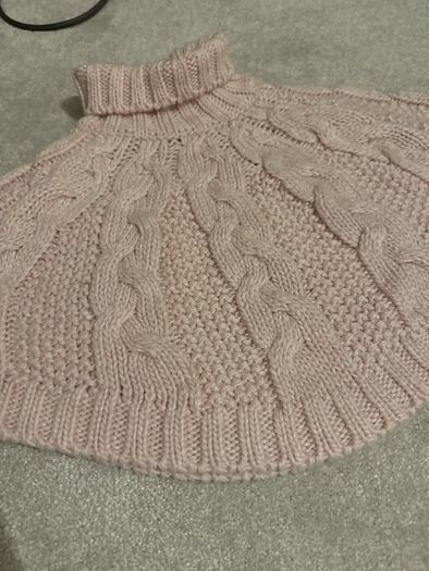 Pink baby girl poncho Next