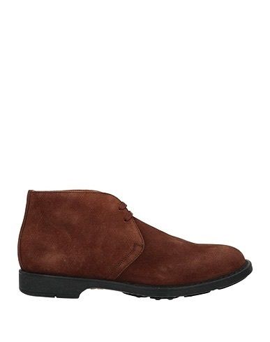 Brand New with Box Hand-made Italian Suede Leather Men Ankle Boots in Chocolate Brown Size 8