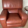 Leather couch sofa with 2 matching chairs Image 2