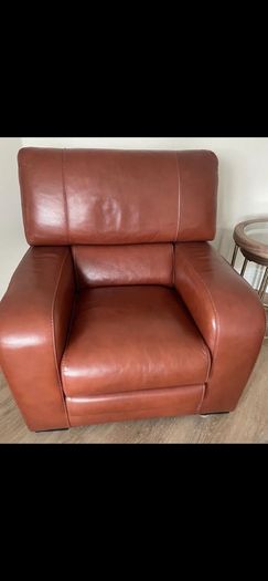 Leather couch sofa with 2 matching chairs