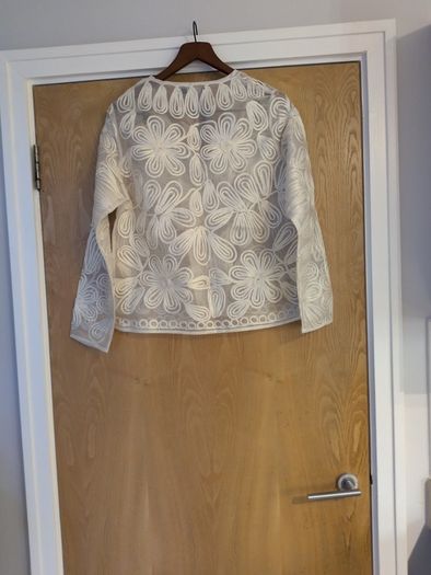Dash Cream Sheer Cardigan/Jacket.  S.14.  B.N.W.T. (Paper Tag List In Storage).