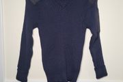 Mens The Wooley Pully miltary spec Jumper 100% wool commando 007 moonraker Size Large navy vintage