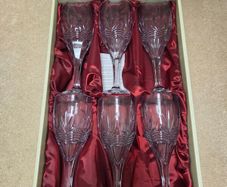 Galway Crystal Kells Wine Glasses 6 goblets