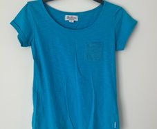 Blue Studded Pocket T-Shirt - Size S