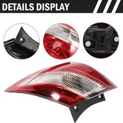 Rear Tail Light Assembly 12V Compatible With Nissan Qashqai 2010-2014,Right Outer Tail Light For Qashqai 5&7 Seater 26555BR00A ULT115003