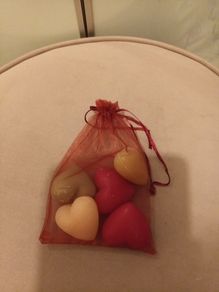 5 x heart soap