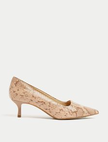 M&S Marks & Spencers Collection Snake Print Kitten Heels