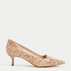 M&S Marks & Spencers Collection Snake Print Kitten Heels
