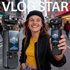 32GB 4K UHD Video Recording Pocket Camera  Webcam, USB-C Charging, 32G Memory
