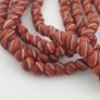 Vintage African Style Stripe Light Orange 7mm - 8.5 mm Glass Beads Necklace Strand Image 6