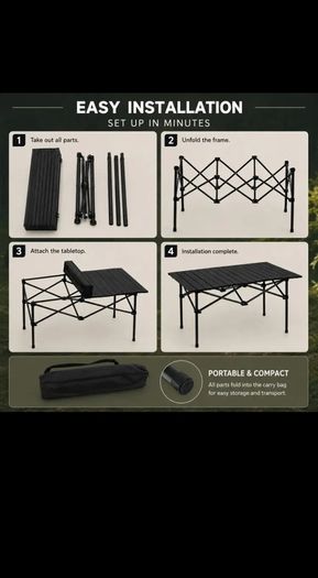Camping table. Folding table. Foldable table. Camping table with storage. Picnic table