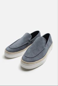 New Zara leather mens shoes loafers