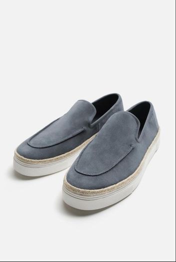 New Zara leather mens shoes loafers