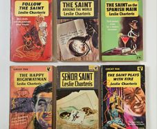 The Saint Books x 6 - Leslie Chartris - Vintage Crime Thriller Pan Paperback Books