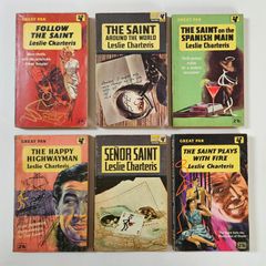 The Saint Books x 6 - Leslie Chartris - Vintage Crime Thriller Pan Paperback Books