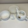 Chatsworth Tea for One Cup, Saucer and Teapot with Crest and Gilded Image 2