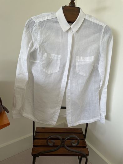 White linen blouse Size 10 EU 38