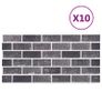 3D Wall Panels with Black & Grey Brick Design 10 pcs EPS Image 2