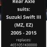 Suzuki Swift Rear Axel Image 2
