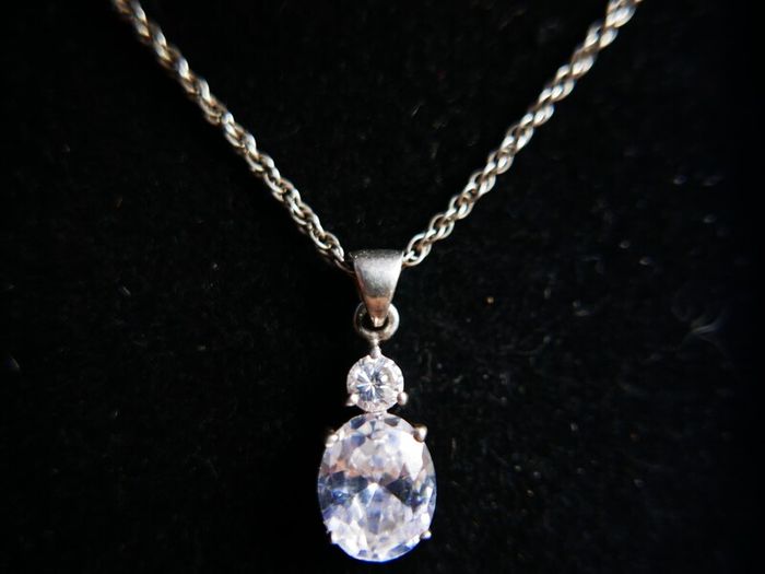Vintage Sterling Silver 925 Pendant Necklace length 18" - 4,4g