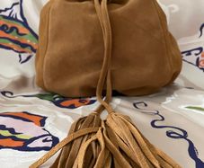 Suede Leather Handbag