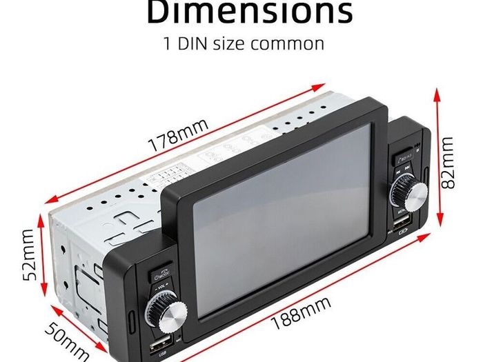 5 inch Car Radio 1 Din CarPlay Android Auto Multimedia Player Bluetooth MirrorLink FM Receiver