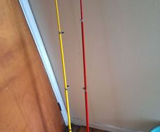 2 fishing rods   plus i reel  for sale