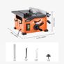 Table Saw for Jobsite, 210 mm, 1200W Portable Compact Tablesaw, 225mm Max Rip Capacity, 4800RPM Cutting Speed, with 24 Teeth Saw Blade Image 2