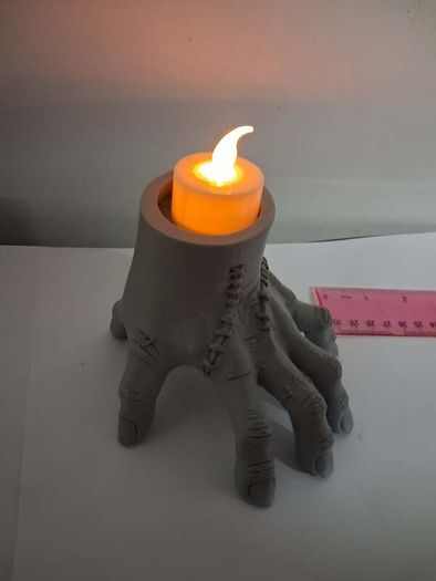 Wednesday Addams "Thing" Hand Tealight Candle Holder - Halloween Decor