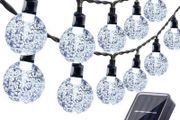 Solar Garden Lights Outdoor, 36ft 60 LED Solar String Lights Waterproof, Solar Powered Crystal Ball Indoor/Outdoor Fairy Lights Decorative Lights for Garden, Patio, Yard, Festival, Parties (FREE POSTAGE)