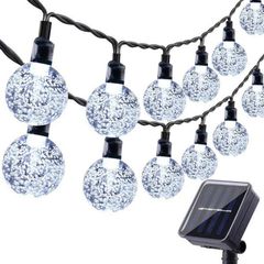 Solar Garden Lights Outdoor, 36ft 60 LED Solar String Lights Waterproof, Solar Powered Crystal Ball Indoor/Outdoor Fairy Lights Decorative Lights for Garden, Patio, Yard, Festival, Parties (FREE POSTAGE)