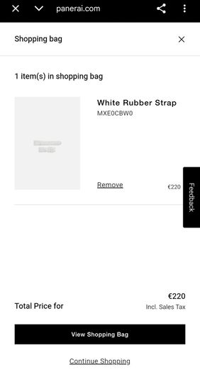 New Panerai OEM rubber watch strap