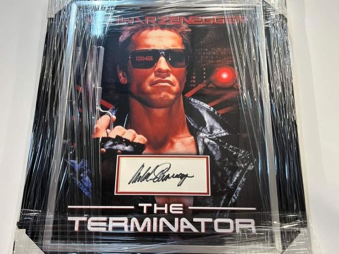 Arnold Schwarzenegger Signed Book and display