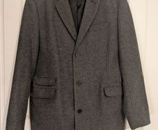 Zara Mens Herringbone Overcoat / Peacoat almost new