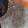 Ladies Black check Dress Jacket Size 10 Image 3