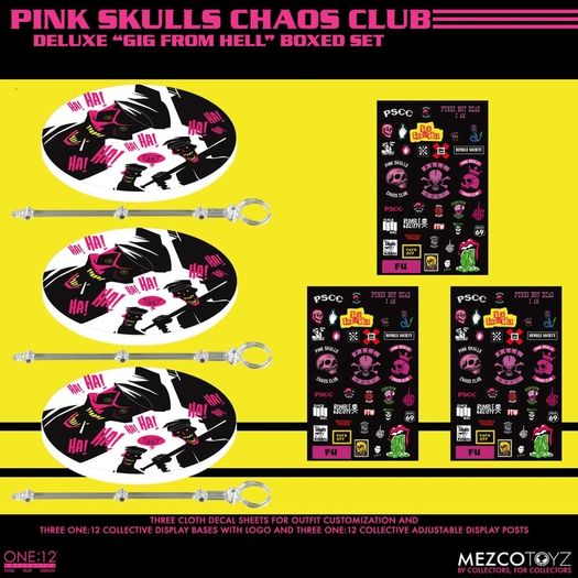 mezco pink skulls gig from hell exclusive version 1/12