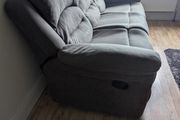 Sofa 3 seater recliner with 2 recliner armchairs.