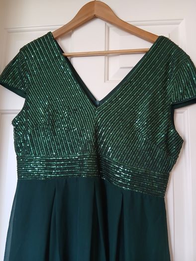 Emerald green gown