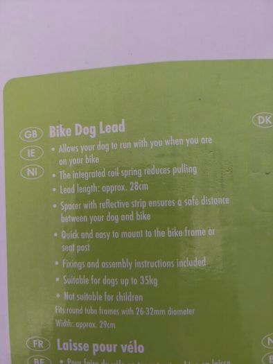 Bike dog lead