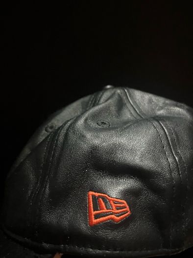 Authentic New Era New York yankees Mets Synthetic Leather Black 9FORTY baseball hat Cap